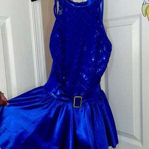 Sparkly Blue Dance Costume For Kids